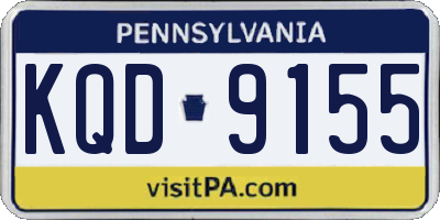 PA license plate KQD9155