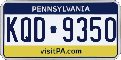 PA license plate KQD9350