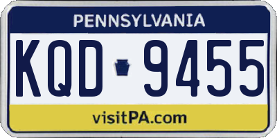 PA license plate KQD9455