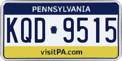 PA license plate KQD9515