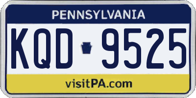 PA license plate KQD9525
