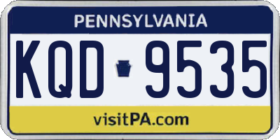 PA license plate KQD9535