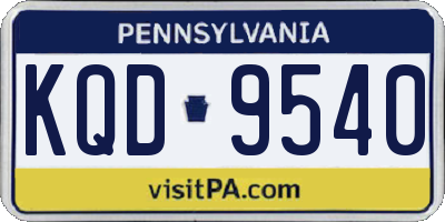 PA license plate KQD9540