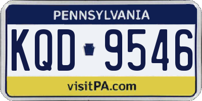 PA license plate KQD9546