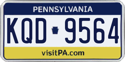 PA license plate KQD9564