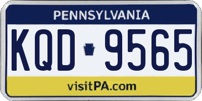 PA license plate KQD9565