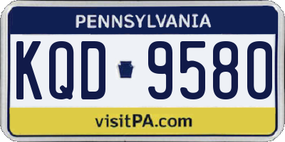 PA license plate KQD9580