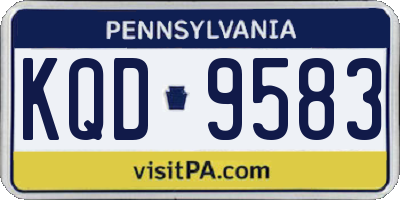 PA license plate KQD9583