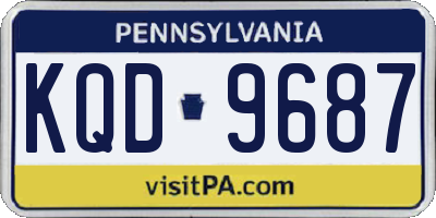PA license plate KQD9687