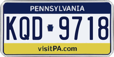 PA license plate KQD9718