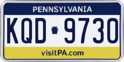 PA license plate KQD9730