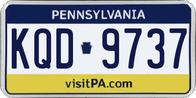 PA license plate KQD9737