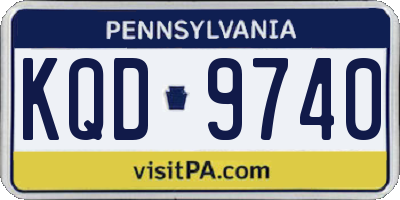 PA license plate KQD9740