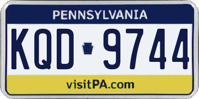 PA license plate KQD9744