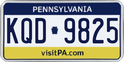 PA license plate KQD9825