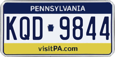 PA license plate KQD9844