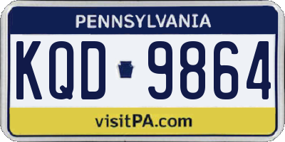 PA license plate KQD9864