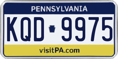 PA license plate KQD9975