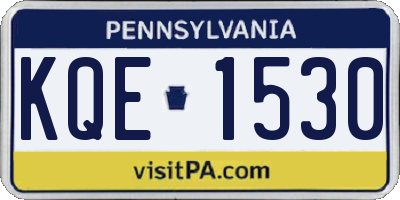 PA license plate KQE1530