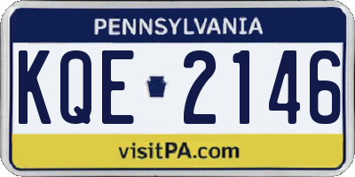 PA license plate KQE2146
