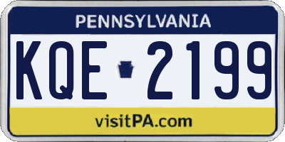 PA license plate KQE2199