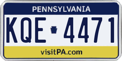 PA license plate KQE4471