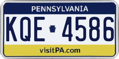 PA license plate KQE4586