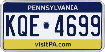 PA license plate KQE4699