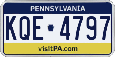 PA license plate KQE4797