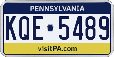 PA license plate KQE5489