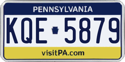 PA license plate KQE5879
