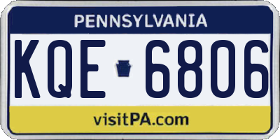 PA license plate KQE6806