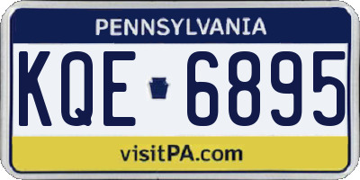 PA license plate KQE6895