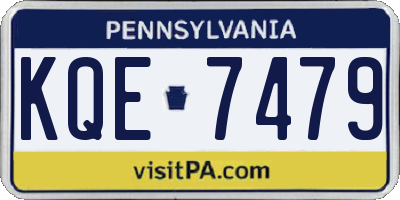 PA license plate KQE7479