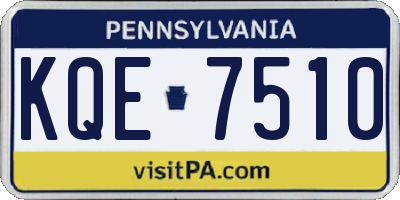 PA license plate KQE7510