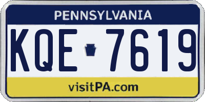 PA license plate KQE7619