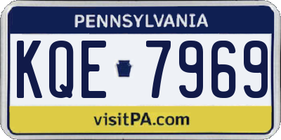 PA license plate KQE7969
