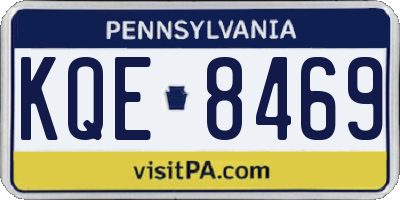 PA license plate KQE8469