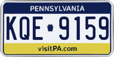 PA license plate KQE9159