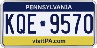 PA license plate KQE9570