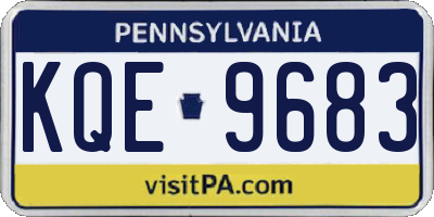 PA license plate KQE9683