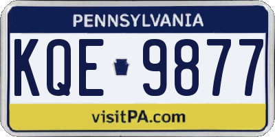 PA license plate KQE9877