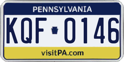 PA license plate KQF0146