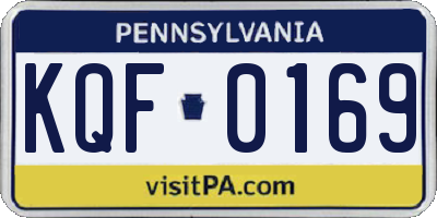 PA license plate KQF0169
