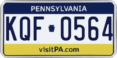 PA license plate KQF0564