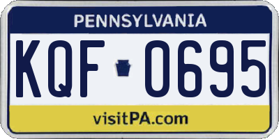 PA license plate KQF0695