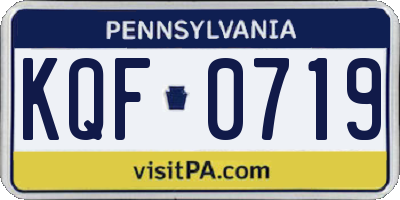 PA license plate KQF0719