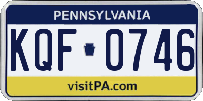 PA license plate KQF0746