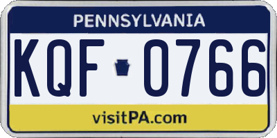 PA license plate KQF0766