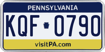 PA license plate KQF0790